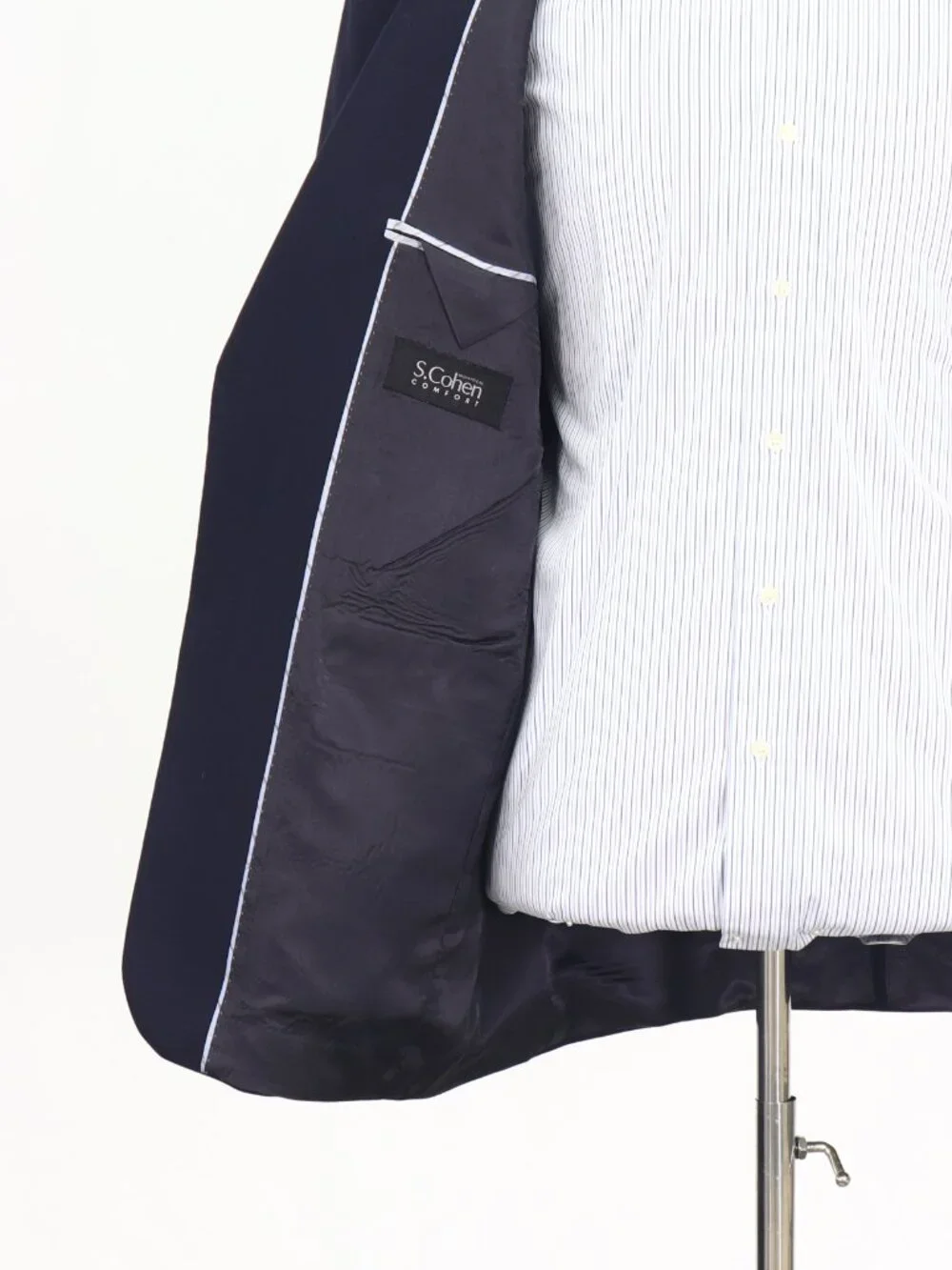 S. Cohen 43R Navy Blazer Sport Coat Jacket 2-Button Solid W855